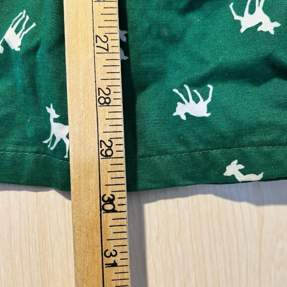 Cissy’s May Green Girls Dress M Holiday White Deers 100% Cotton Christmas - Picture 8 of 9